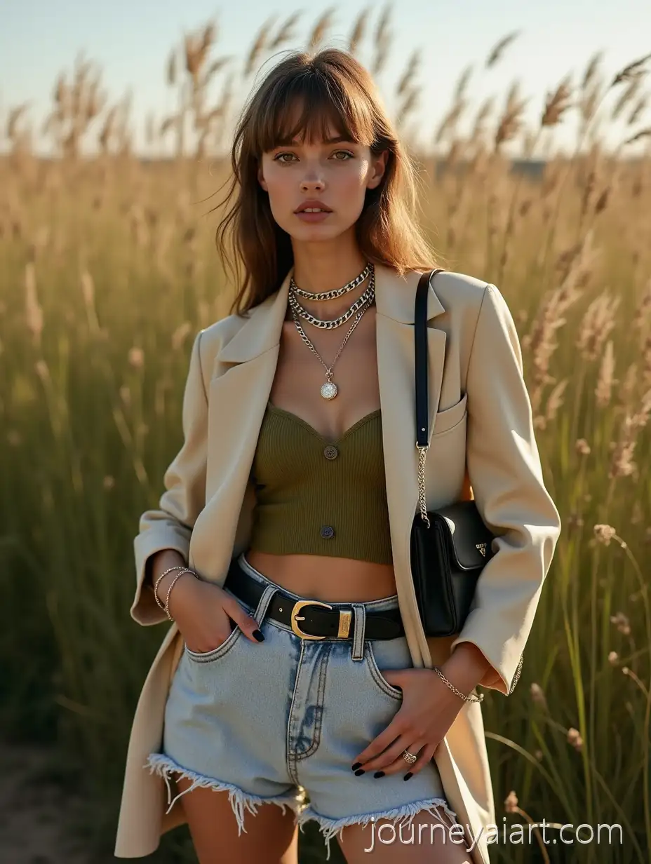 Stylish-Young-Woman-in-Summer-FashionAI-Image-Prompt-Expansion-with-Luxury-Accessories-in-Wild-Grass
