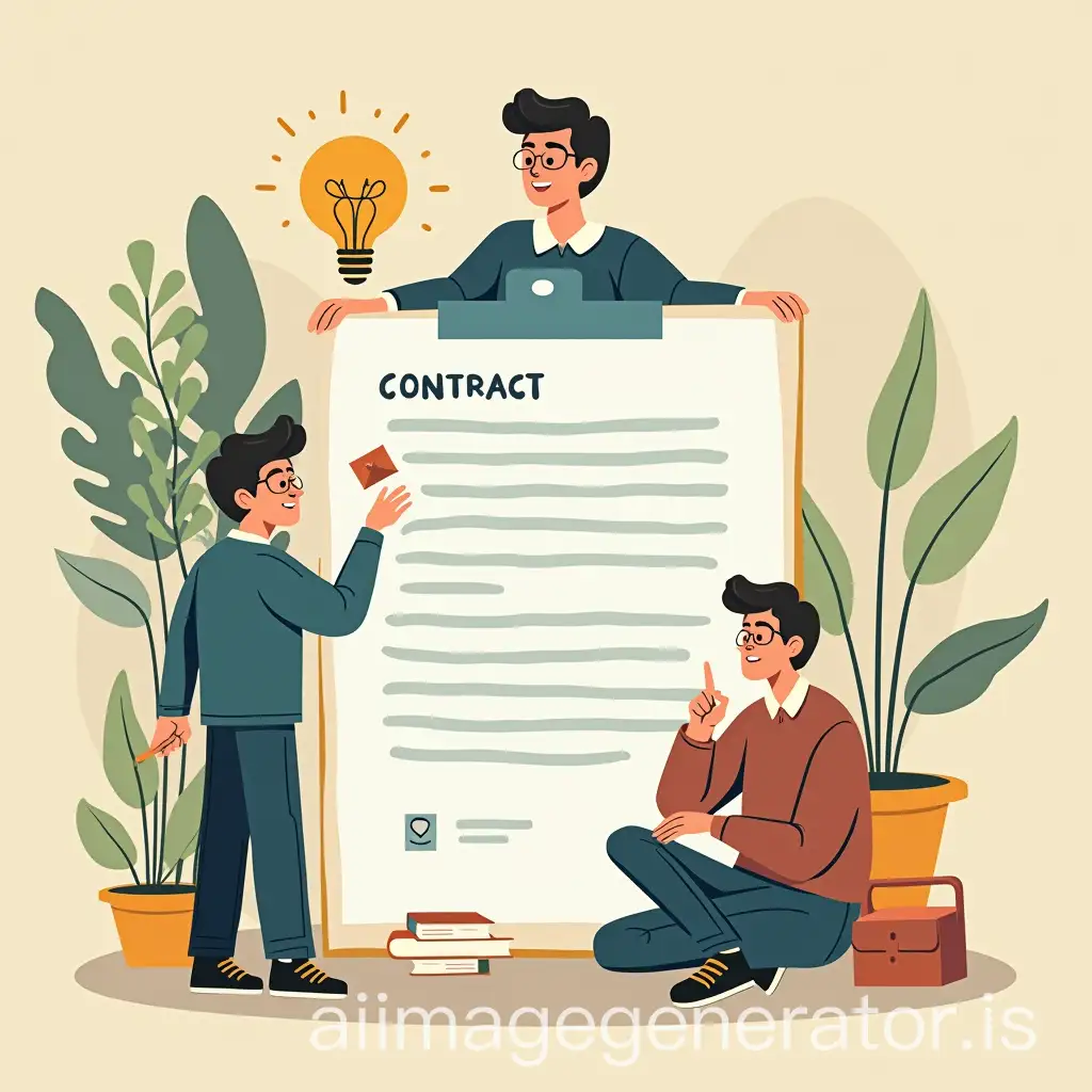 A didactic contract image more in the idea of a vectorized image