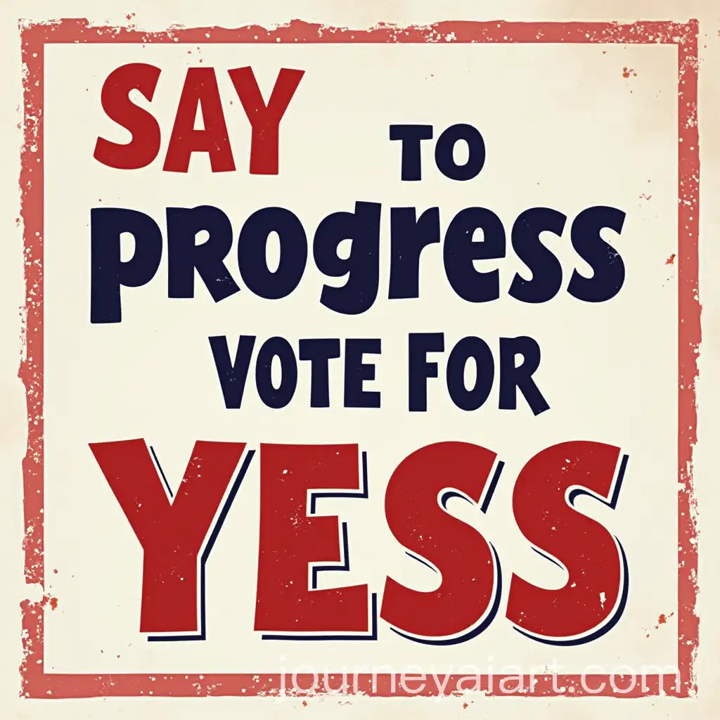 Political-Campaign-Poster-with-Say-YES-to-Progress-Vote-for-YESS-Slogan