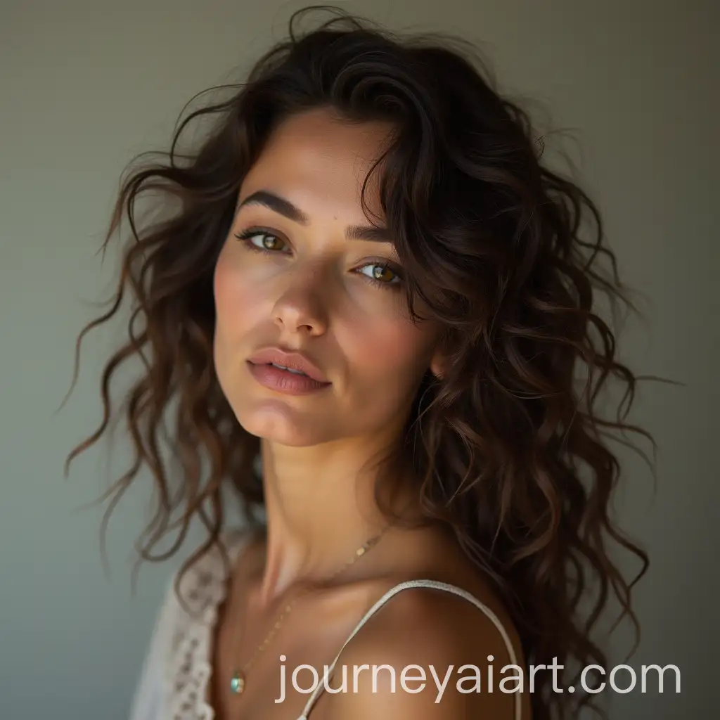 Portrait-of-a-Woman-with-Open-Hair-Looking-Forward