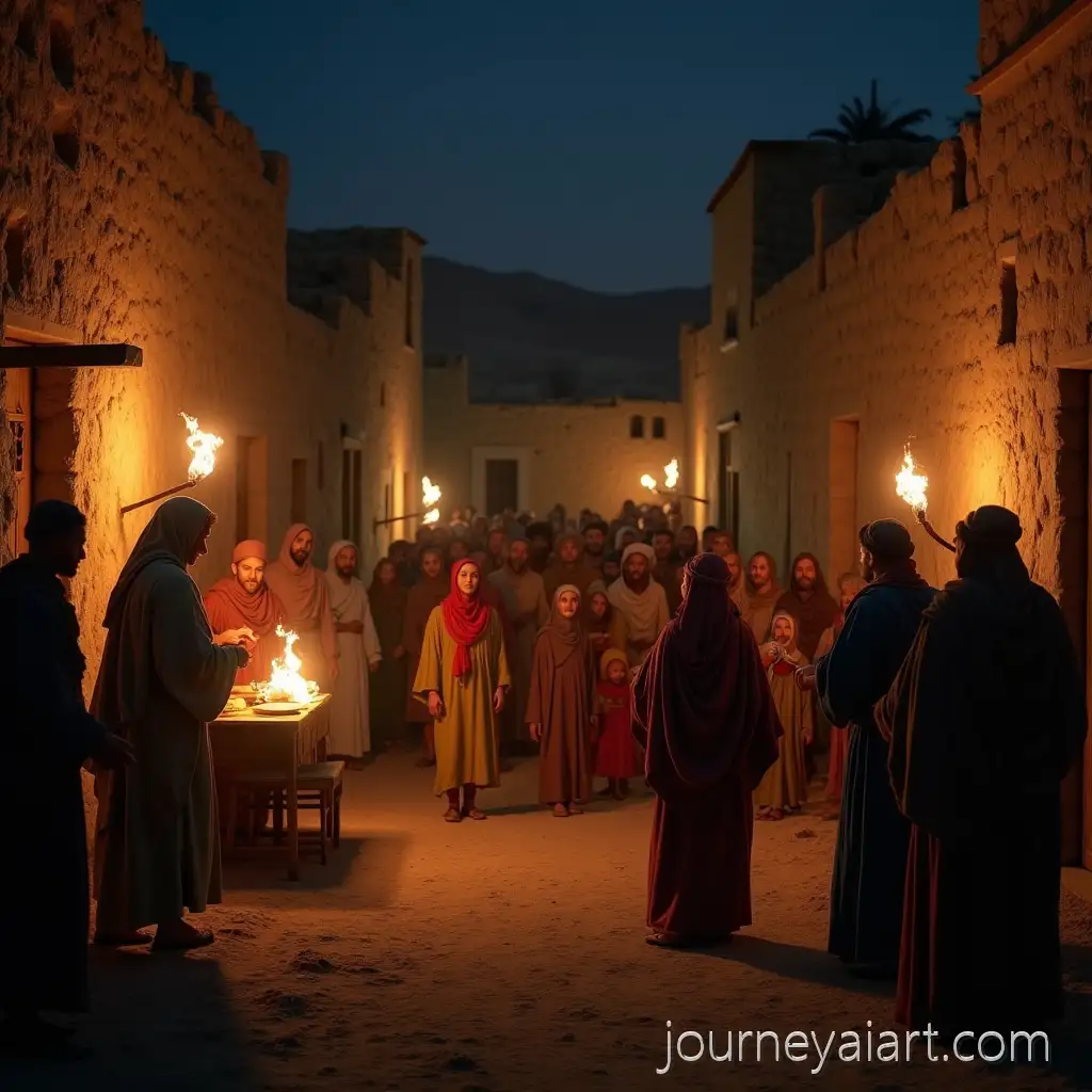 Jewish-Village-Wedding-Preparation-in-Jewish-village-wedding-scene1st-Century-Palestine-at-Night