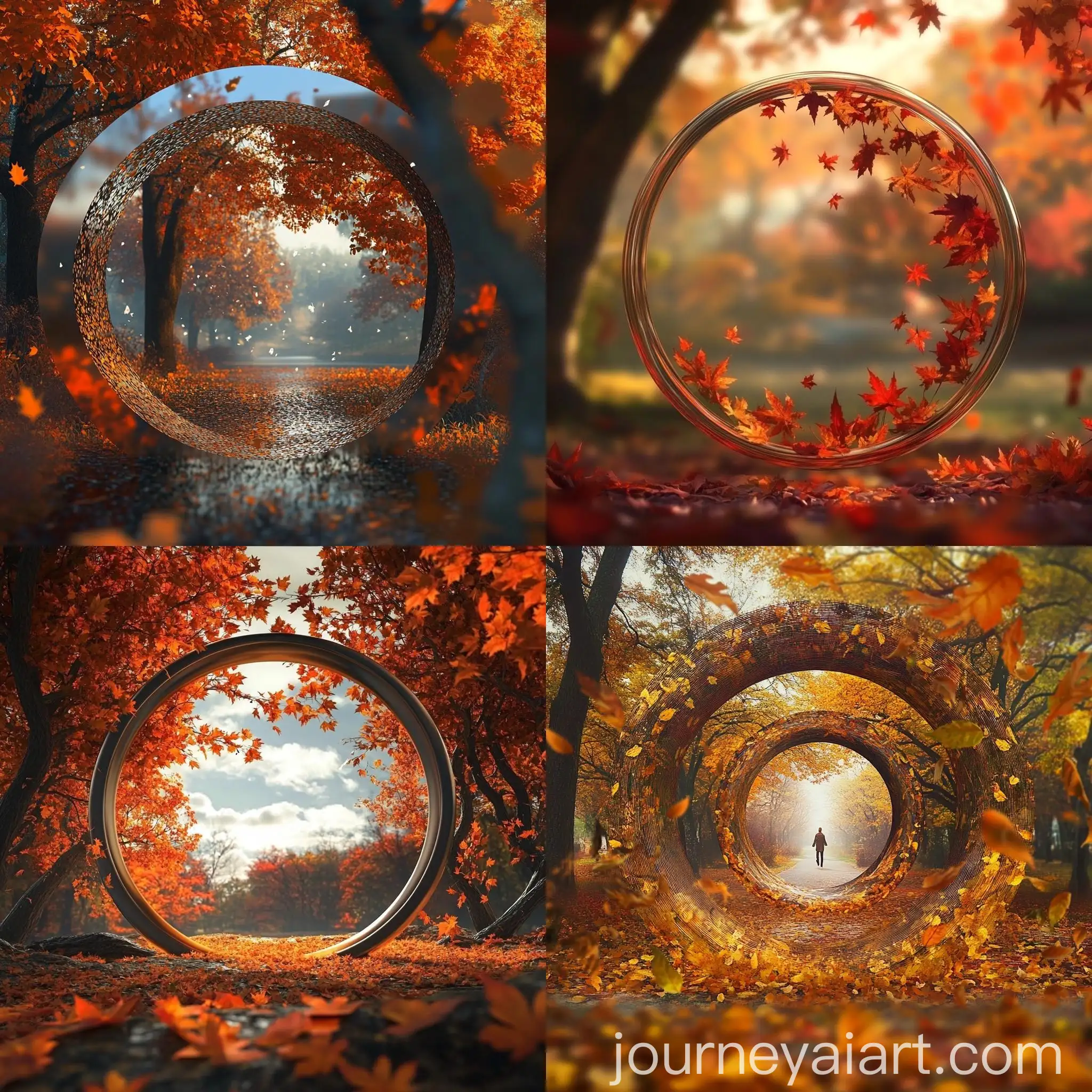 Modern-3D-Circles-on-Beautiful-Autumn-Background