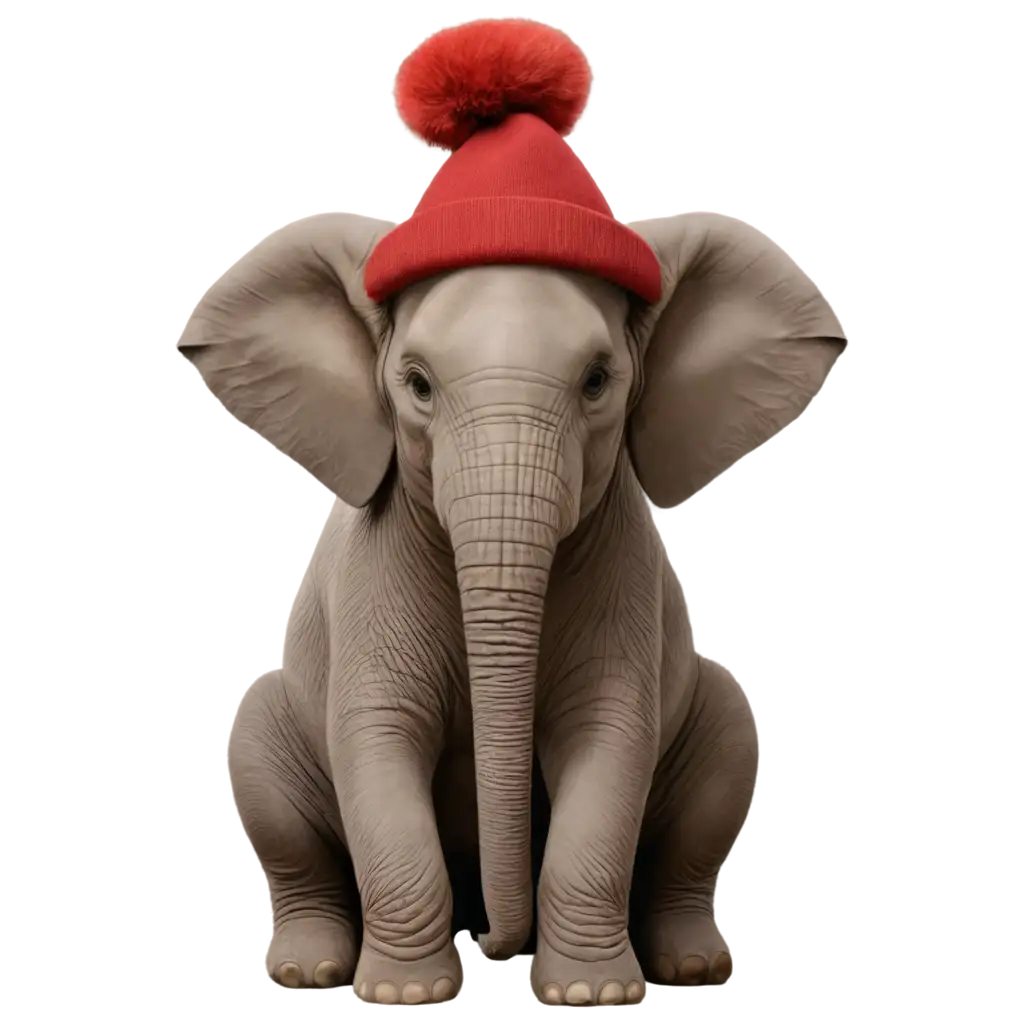 Elephant-with-Hat-PNG-Image-HighQuality-Transparent-Artwork-for-Creative-Projects