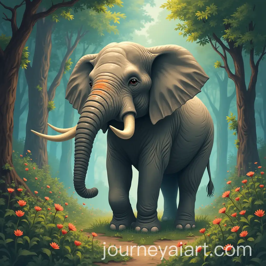 Wise-Elephant-in-a-Magical-FairyAI-Image-Prompt-Expansion-Tale-Setting
