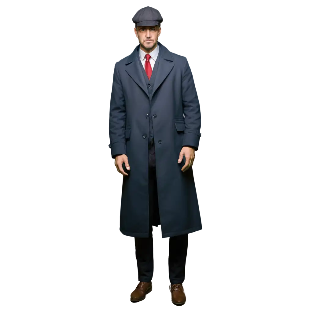 Mysterious-Secret-Agent-FullBody-PNG-Portrait-with-Classic-Coat-and-Agent-Cap-for-HighQuality-Graphics