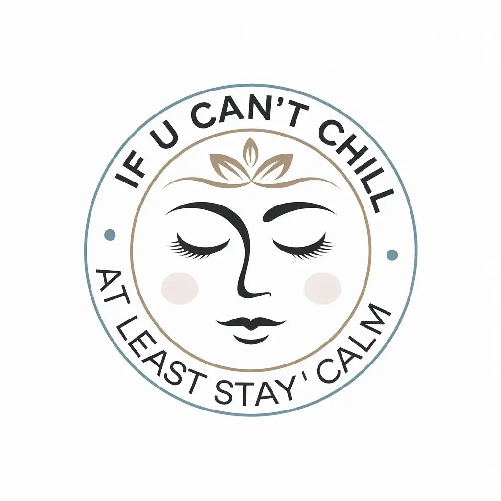 LOGO Design for IF U CANT CHILL AT LEAST STAY CALM Elegant Calm Typography for Beauty Spa Industry