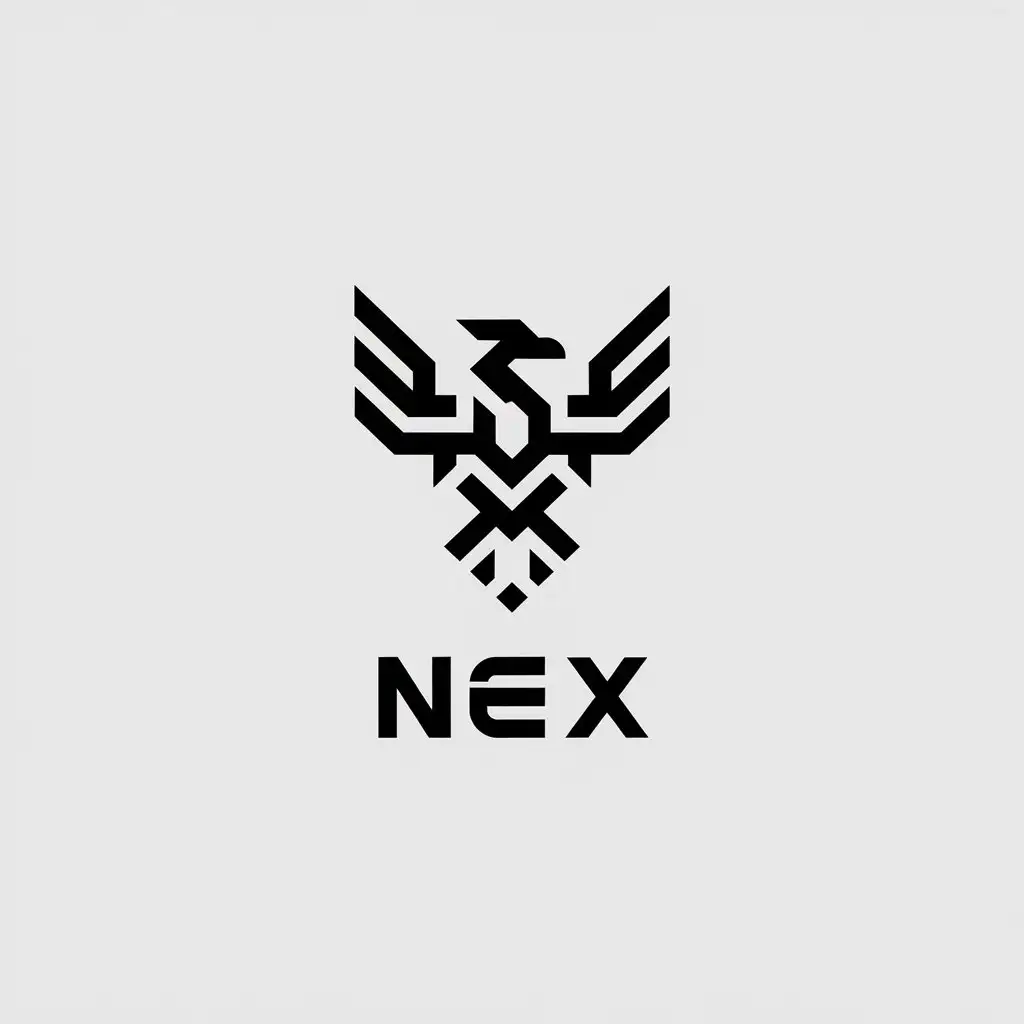 LOGO Design for NEX Geometric Phoenix with Minimalistic Style for the Entertainment Industry