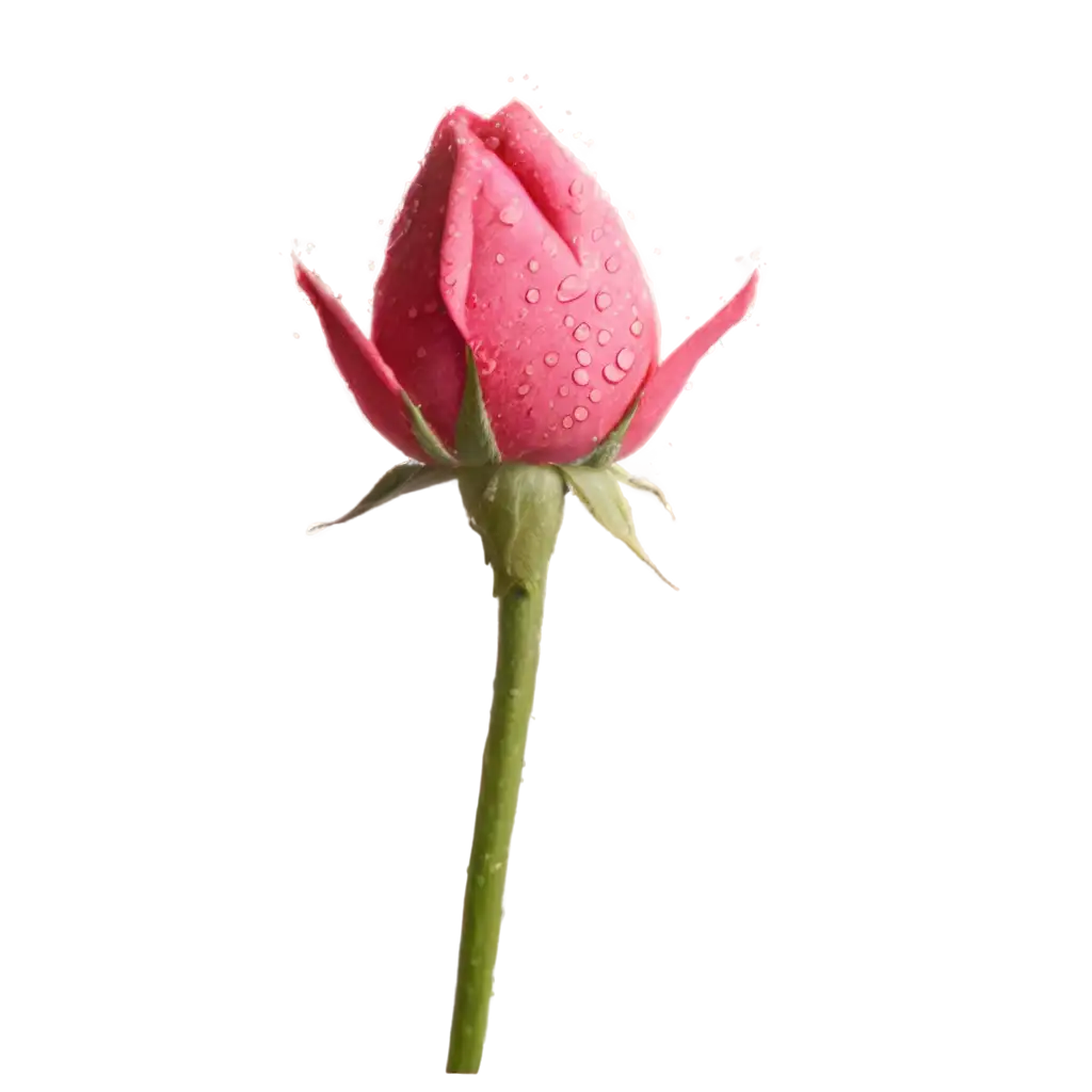 Rosebud-with-Water-Droplets-PNG-Image-for-HighQuality-Visuals-and-Digital-Creations