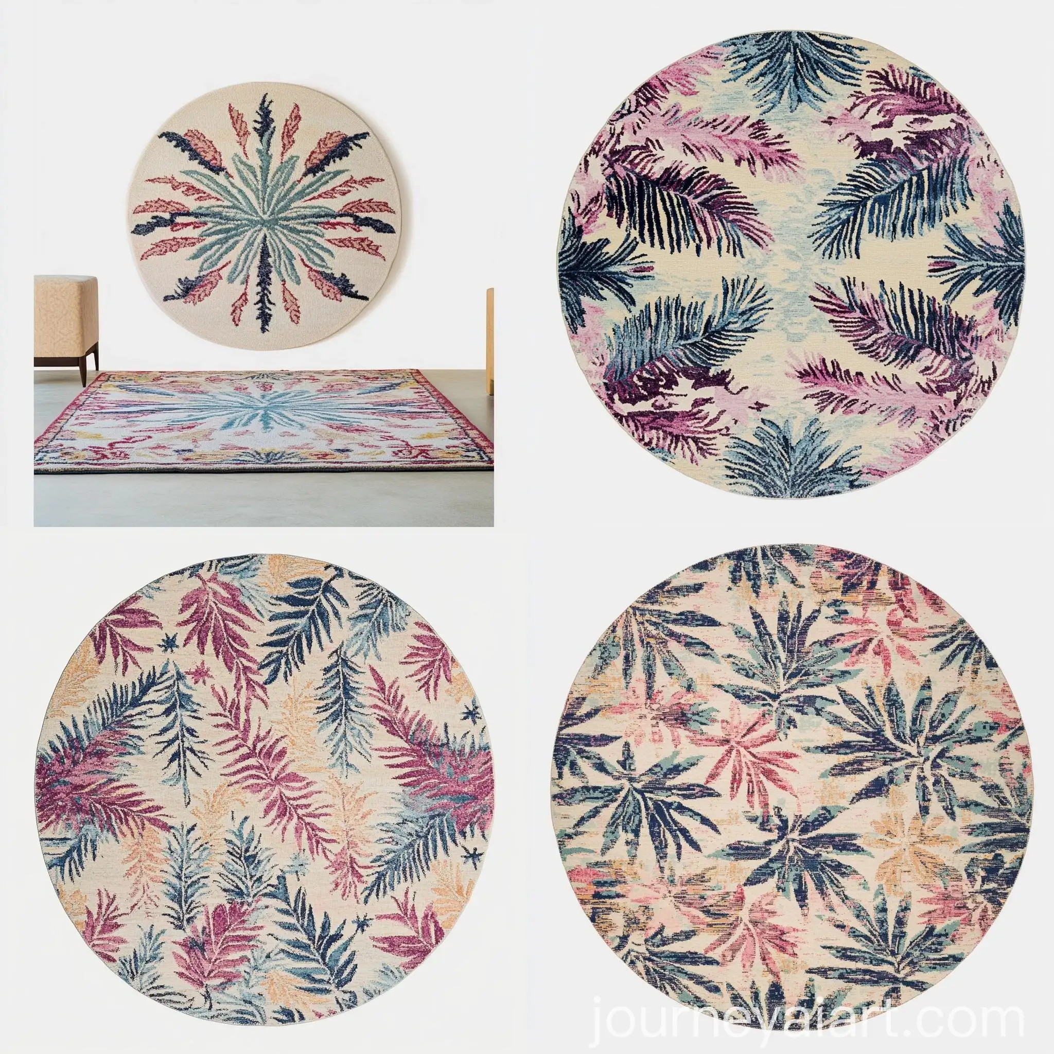 NatureInspired-Textile-Art-with-Palm-Motifs-in-Monets-Palette