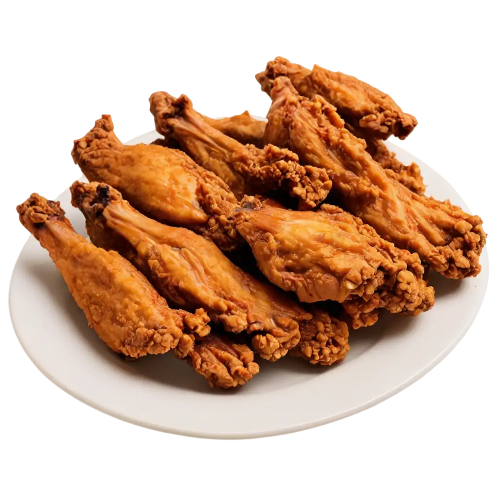 HighQuality-PNG-Image-of-Fried-Chicken-Wings-from-Top-Right-Angle-for-Culinary-Visuals