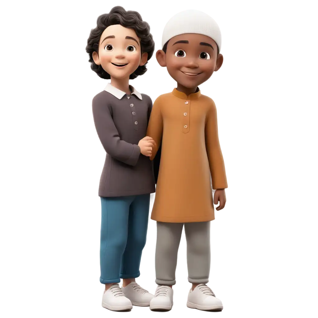 3D-PNG-Image-of-a-Smiling-Islamic-Child-HighQuality-and-Versatile-Visual-Asset