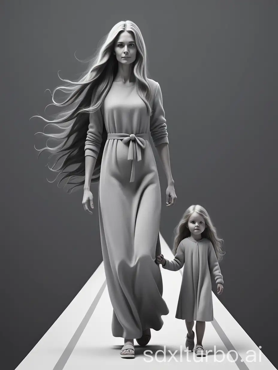 Mother-and-Child-Gazing-Forward-in-3D-Art-Style