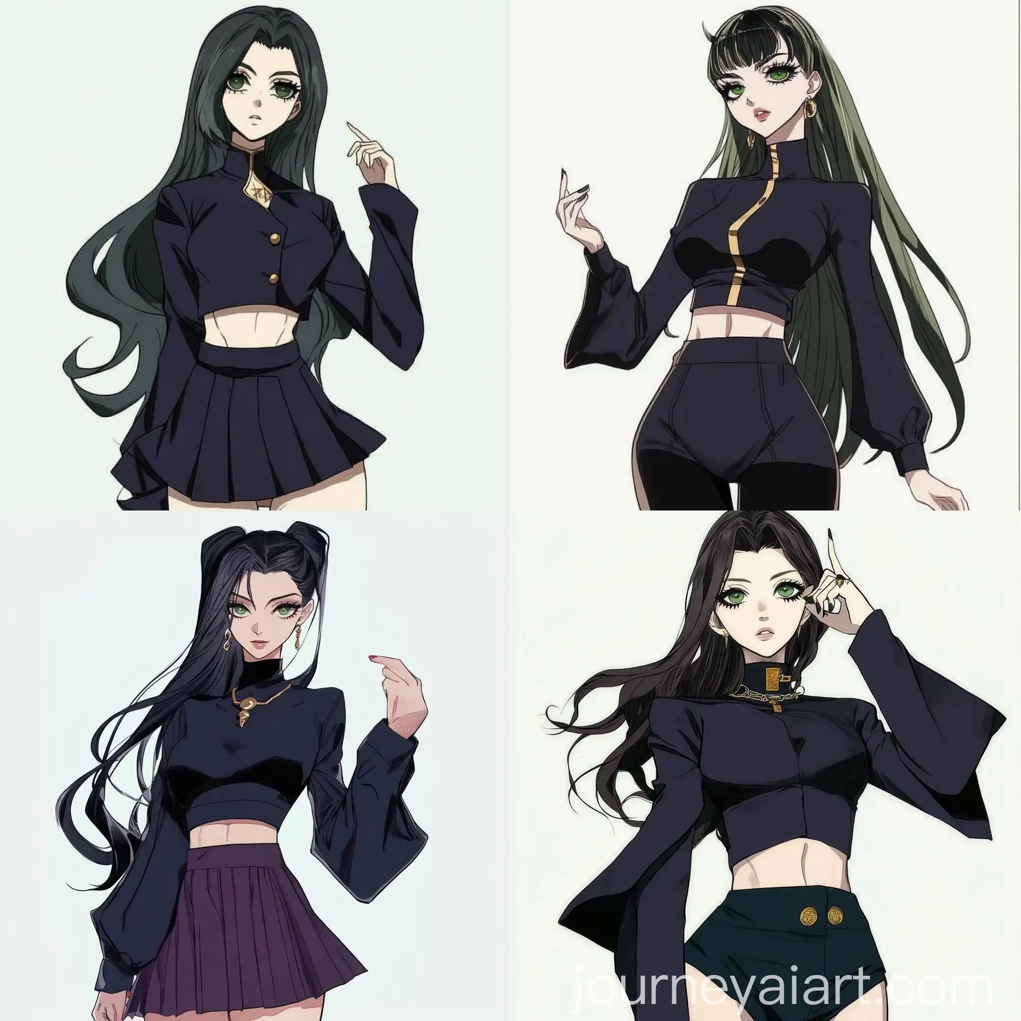 Anime-Girl-with-Long-Hair-in-Jojos-Bizarre-Adventure-School-Outfit