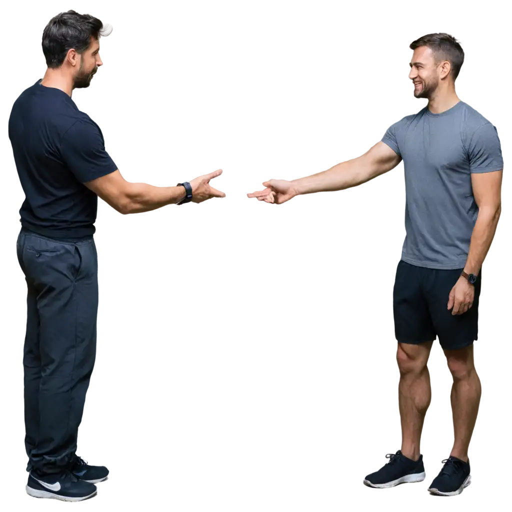 Gym-Trainer-Handshake-with-a-Man-PNG-Image-Perfect-for-Fitness-and-Professional-Interactions