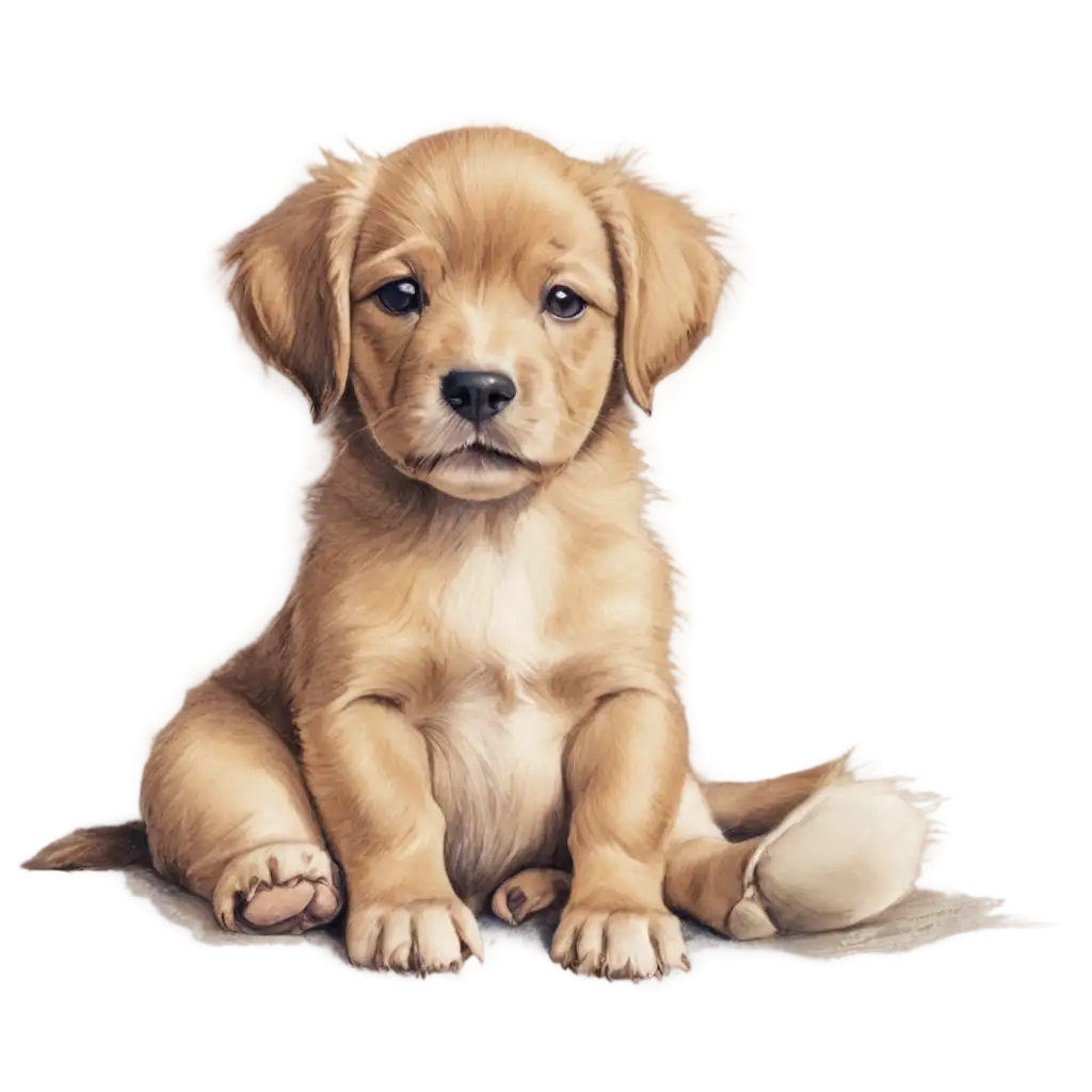 Beautiful-Color-Pencil-Sketch-of-a-Dog-in-PNG-Format-for-HighQuality-Artwork