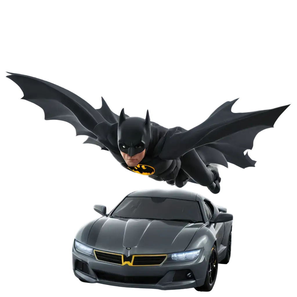 Batman-Flies-with-Car-PNG-A-Dynamic-Action-Scene-for-Graphic-Design-Digital-Projects