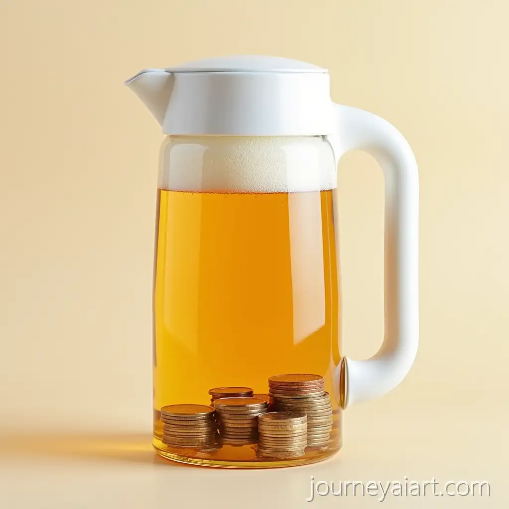 Jug-of-Beer-Filled-with-Honey-and-Coins-Sealed-with-White-Silicone