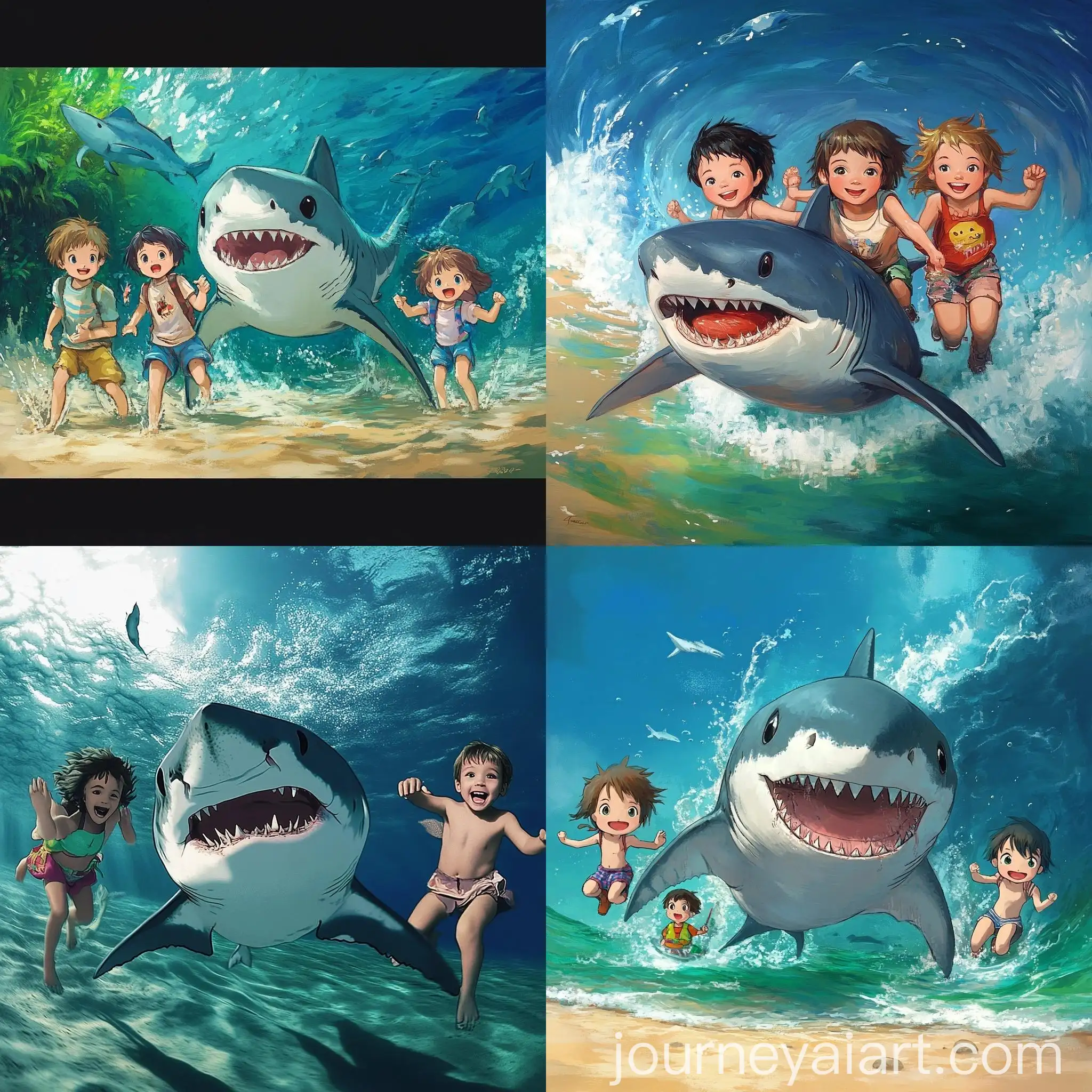 Shark-and-Kids-Underwater-Adventure