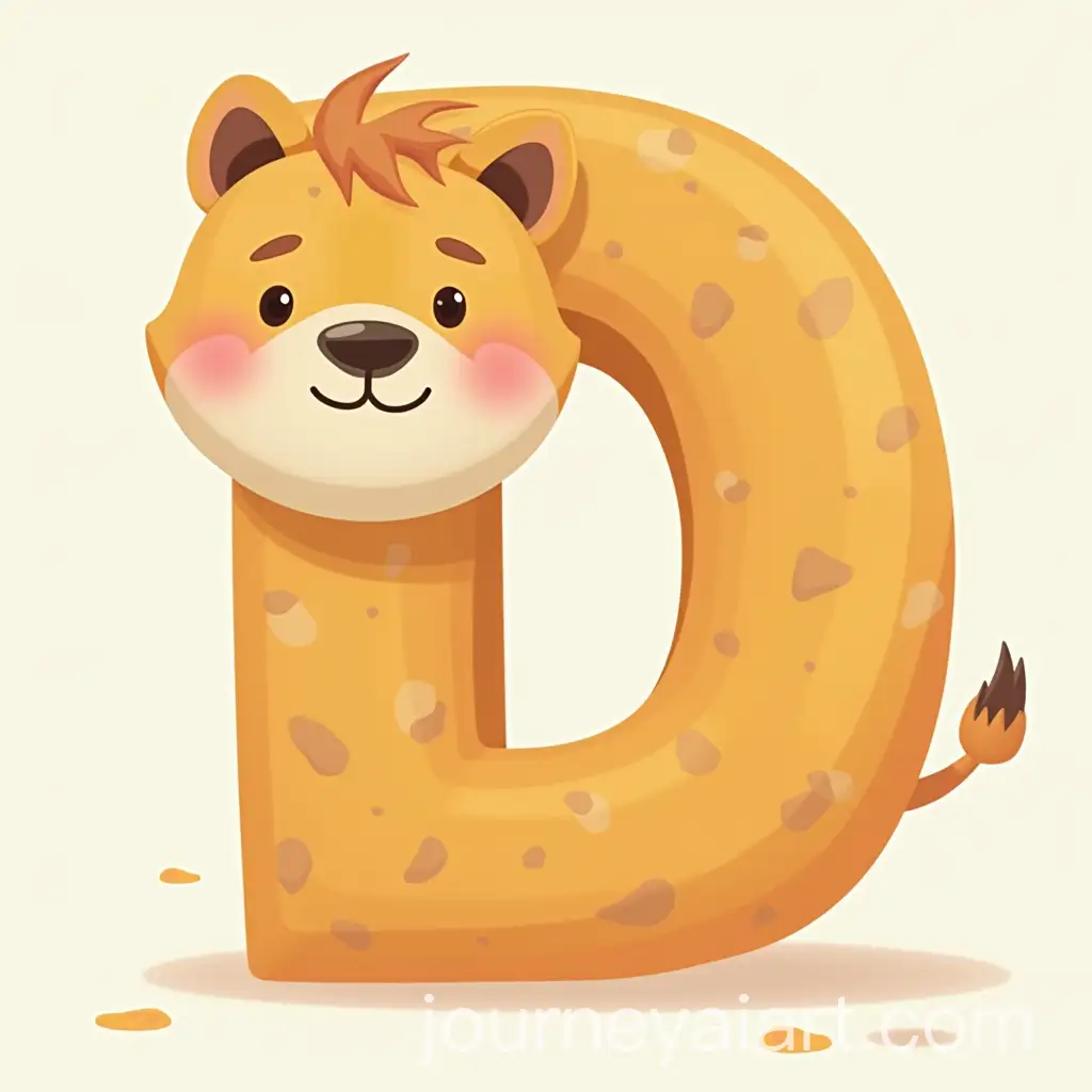 Cartoon-Animal-Shaped-Like-the-Letter-D