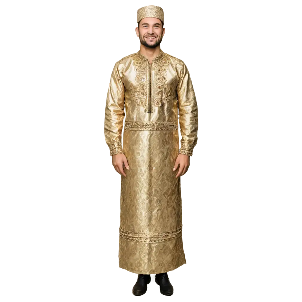 Uzbek-National-Costume-PNG-Image-Full-Height-Smiling-Portrait-for-HighQuality-Design-Projects