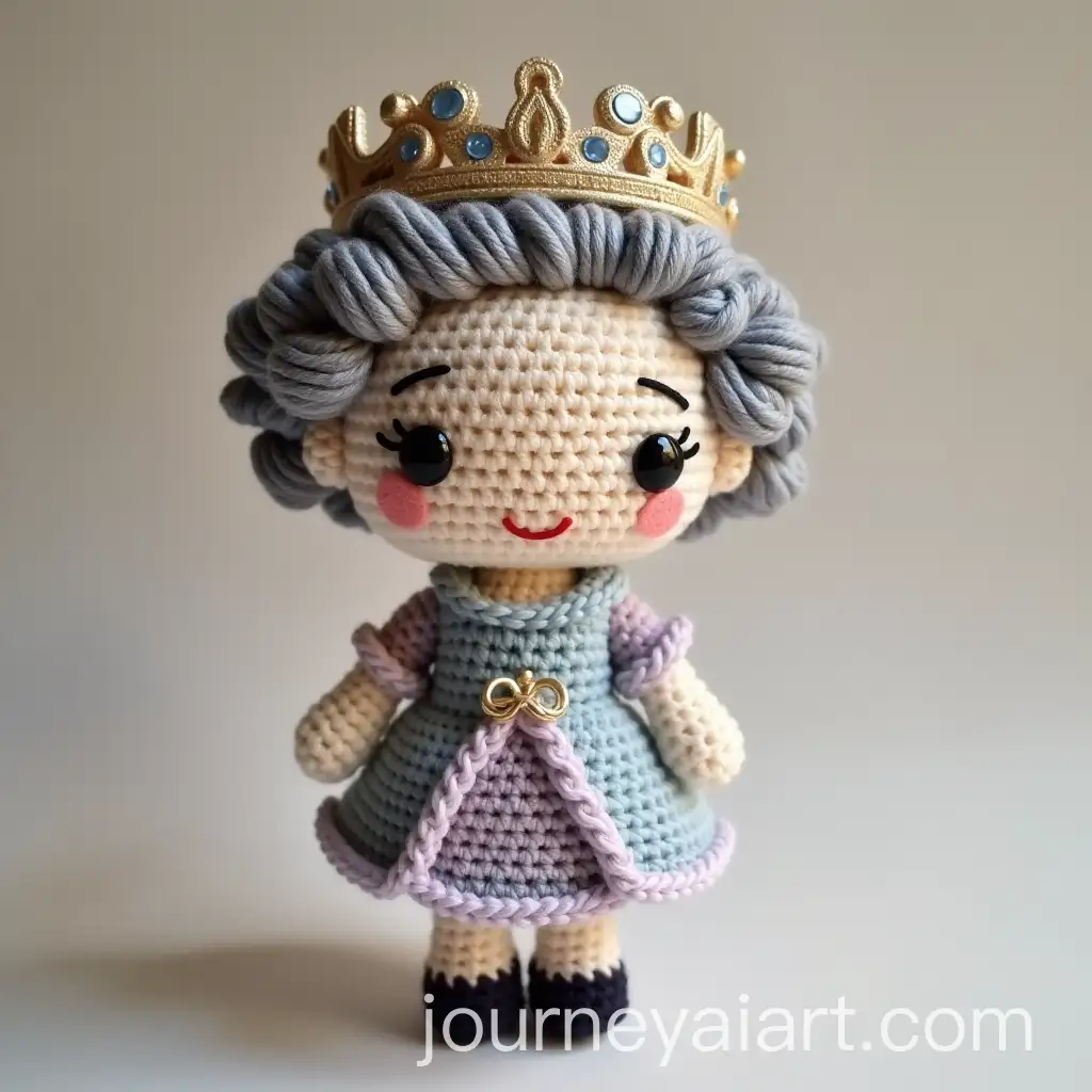Amigurumi-Crochet-Pattern-of-Queen-Elizabeth-II-Stuffed-Toy