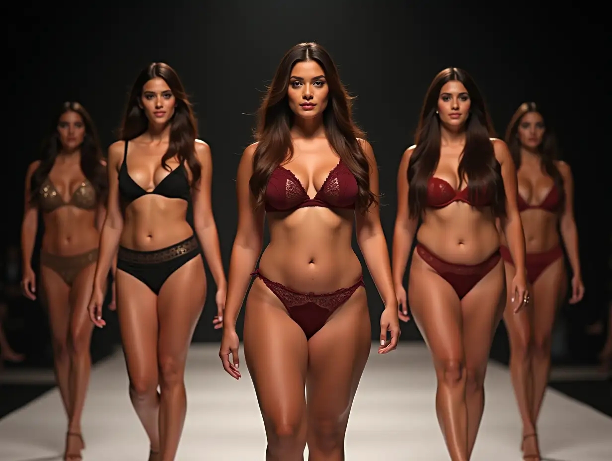 PlusSize-Indian-Models-in-Exquisite-Lingerie-Walking-the-Ramp