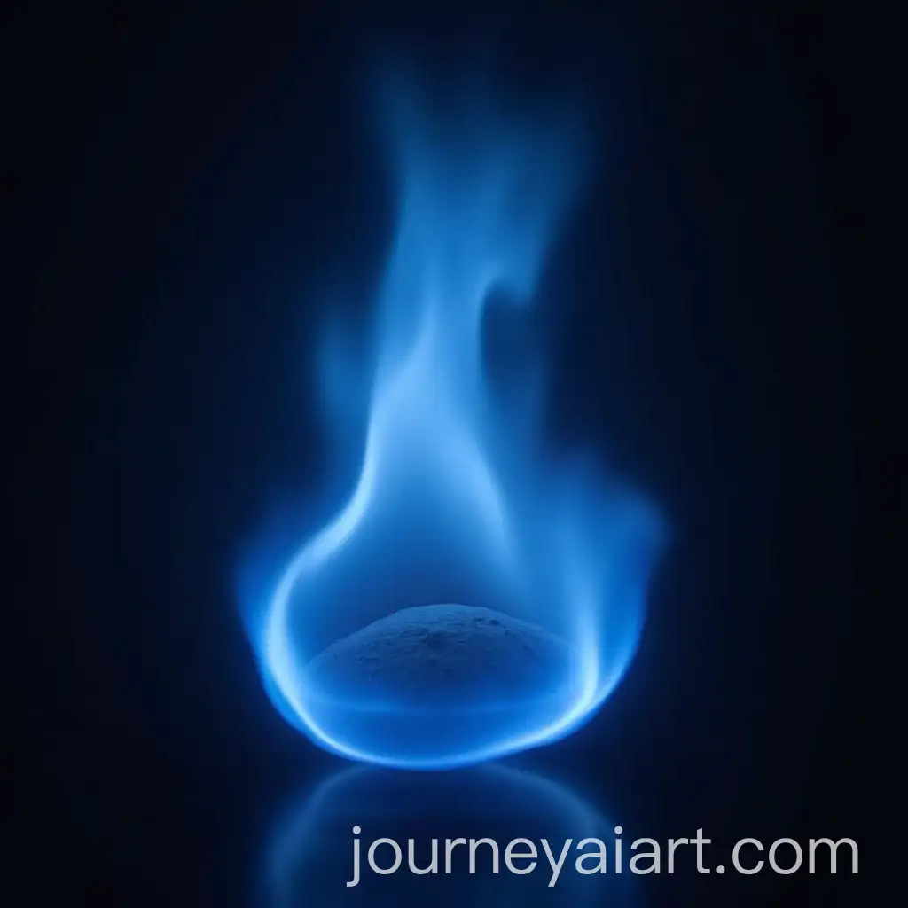 Mystical-Blue-Flame-in-Dark-Space