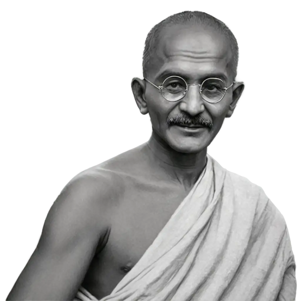 Mahatma-Gandhi-PNG-Image-HighQuality-Transparent-Artwork-for-Diverse-Uses