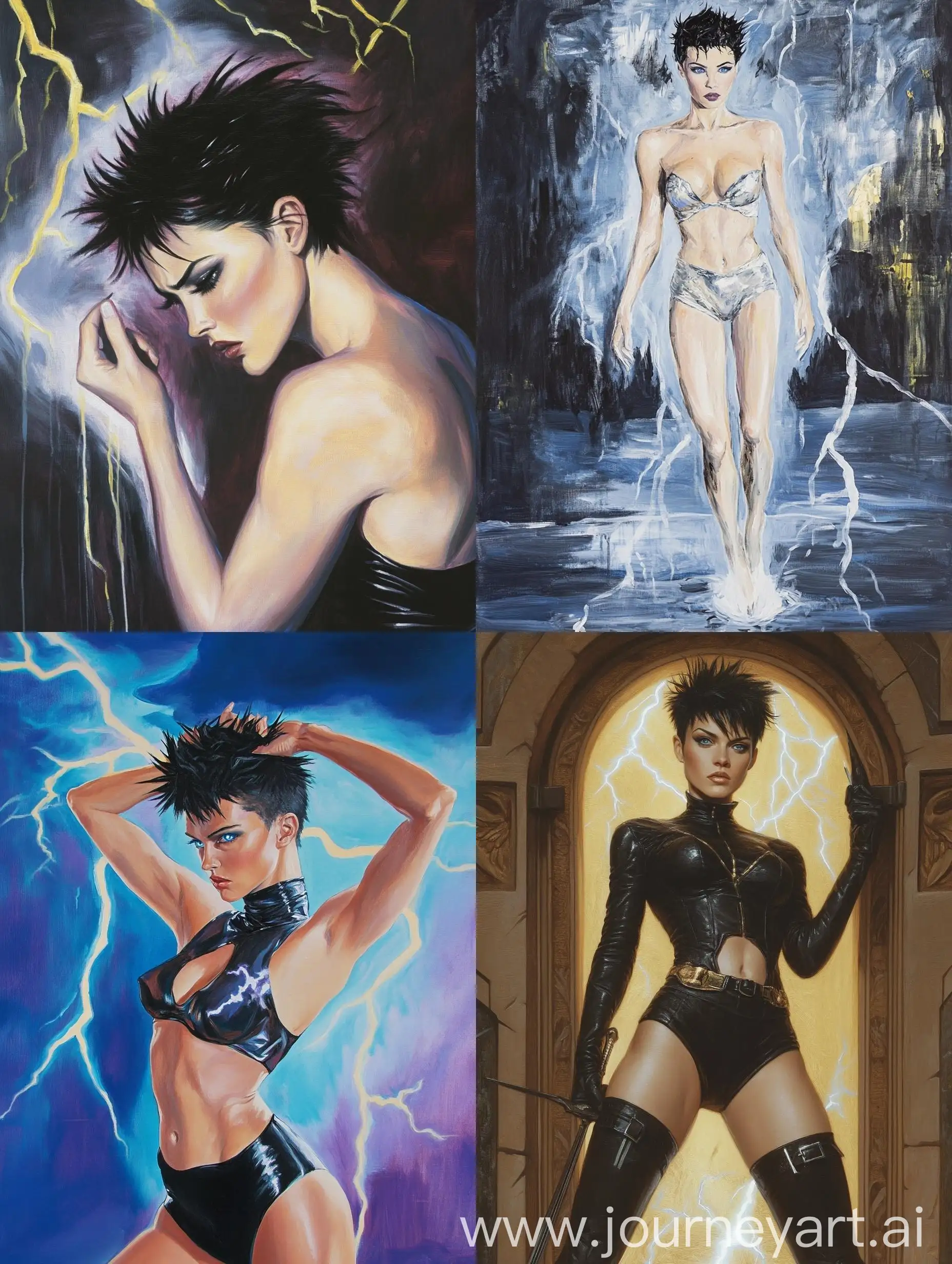 Supernatural-Demigoddess-of-Lightning-and-Thunder-in-Surrealistic-Oil-Painting