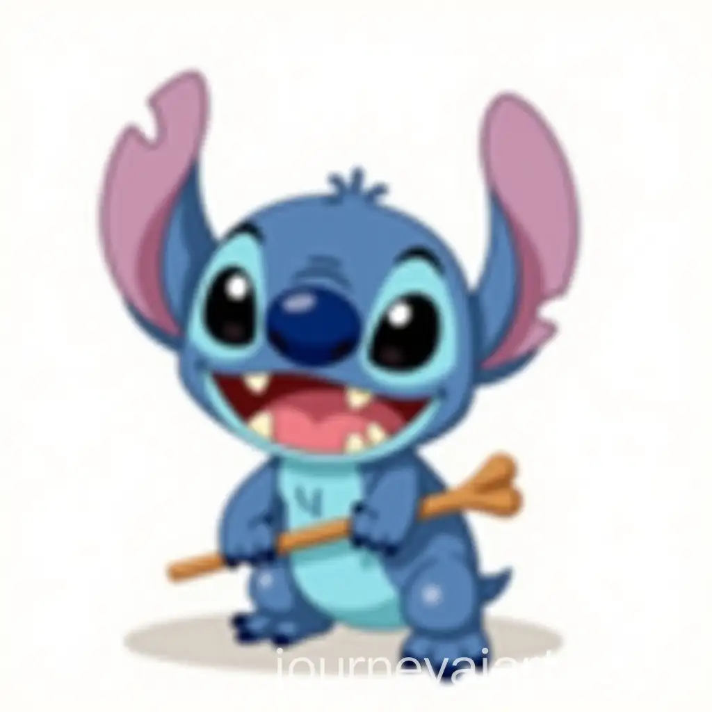 Cartoon-Stitch-with-Maracanese-Hash-Bar-on-White-Background