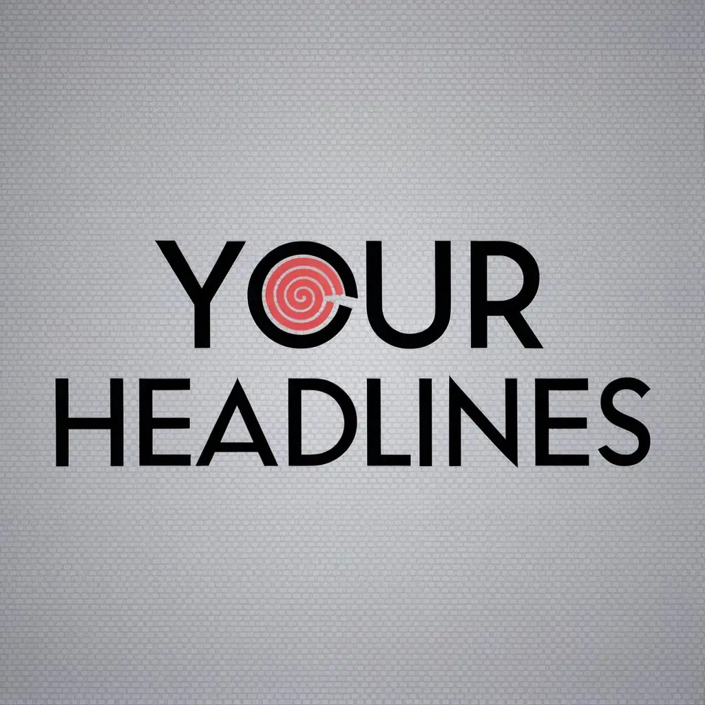 a vector logo design,with the text "your headlines", main symbol:Text, newspaper,Moderate,clear background