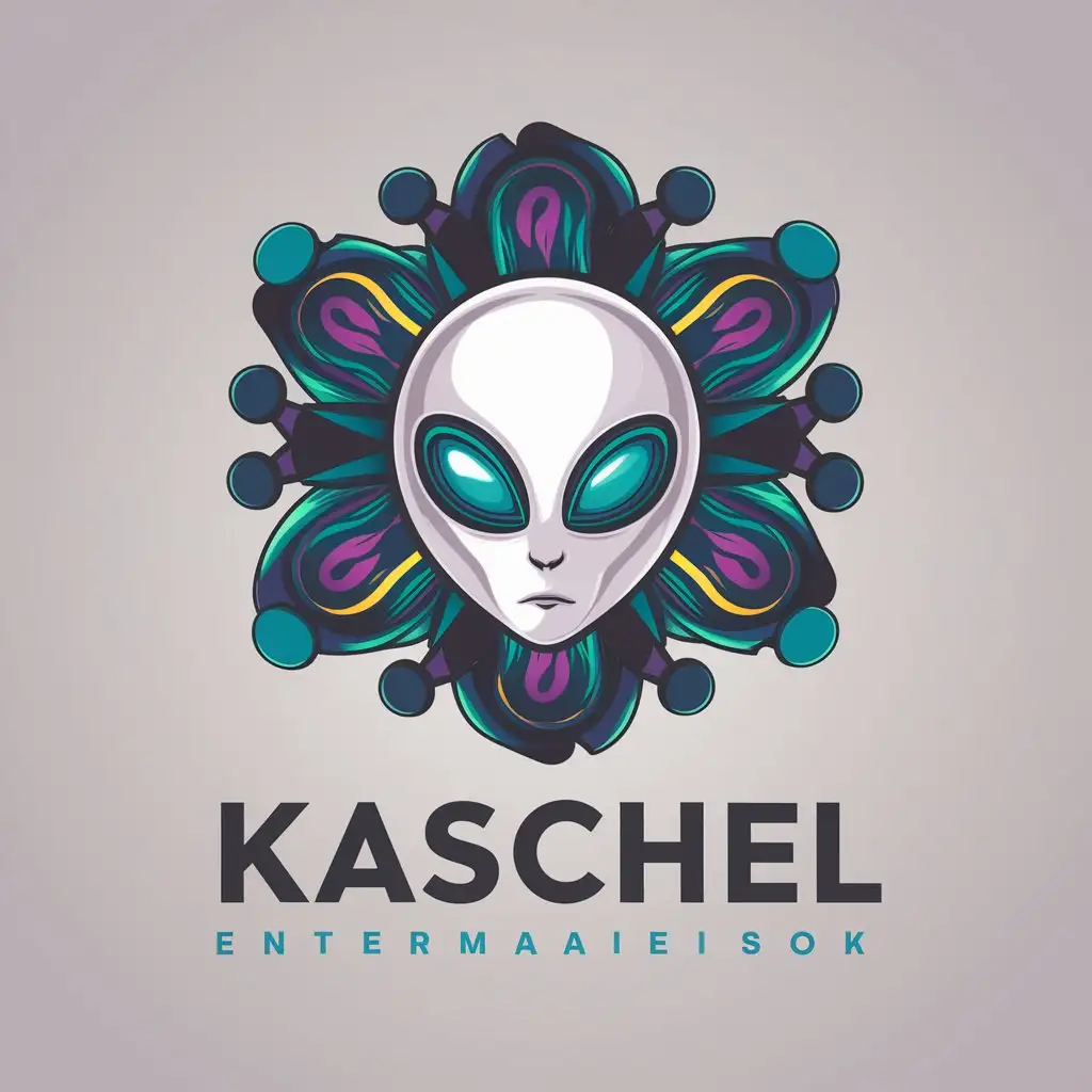 LOGO Design for Kaschel Psychedelic Space Abstract Music Alien Theme