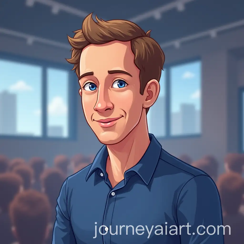 Animated-Portrait-of-Mark-Zuckerberg-on-Facebook-Interface