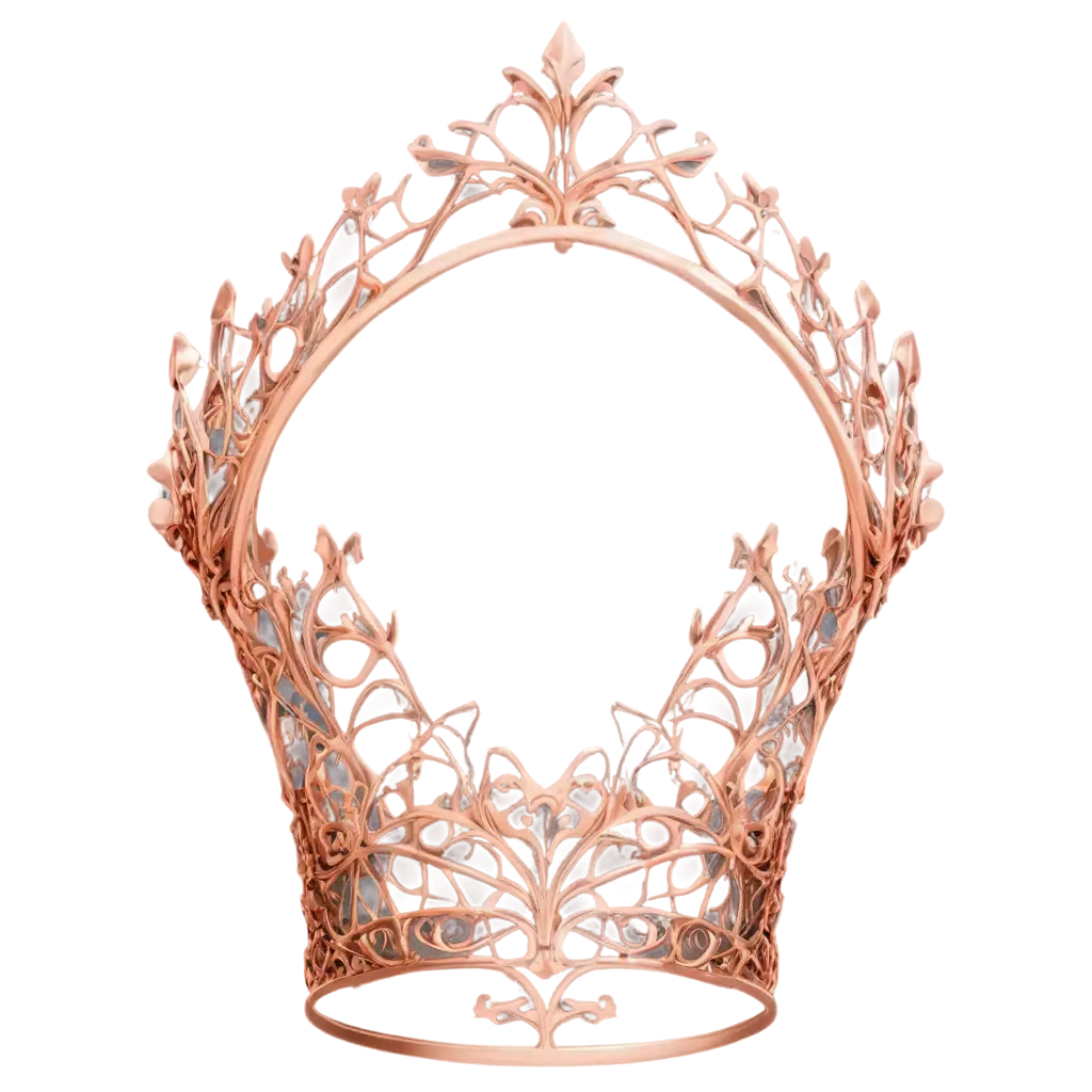 Intricate-Rose-Gold-Crown-PNG-Filigree-Design-with-Ethereal-Craftsmanship-for-Fantasy-Jewelry-and-Luxury-Accessories