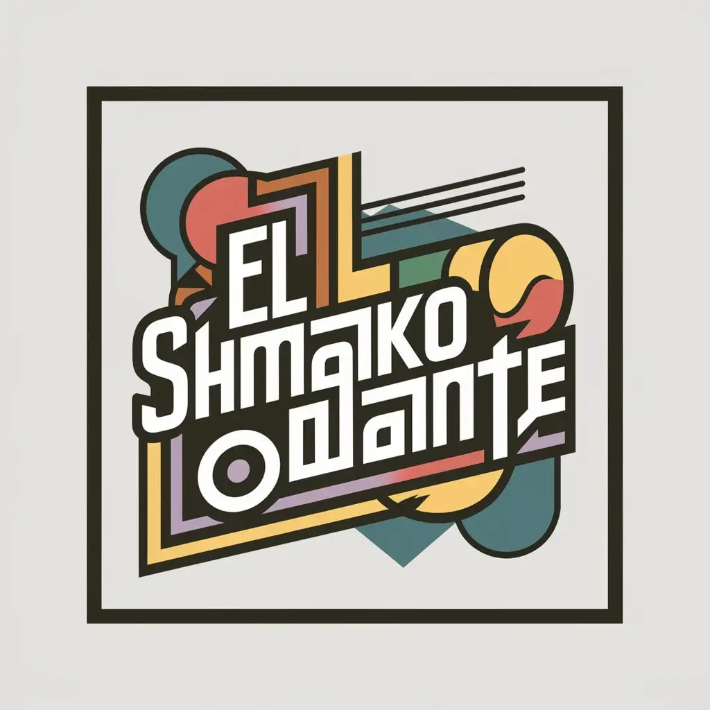 Square-Logo-El-Shmakodante-with-Jazz-Style-on-White-Background