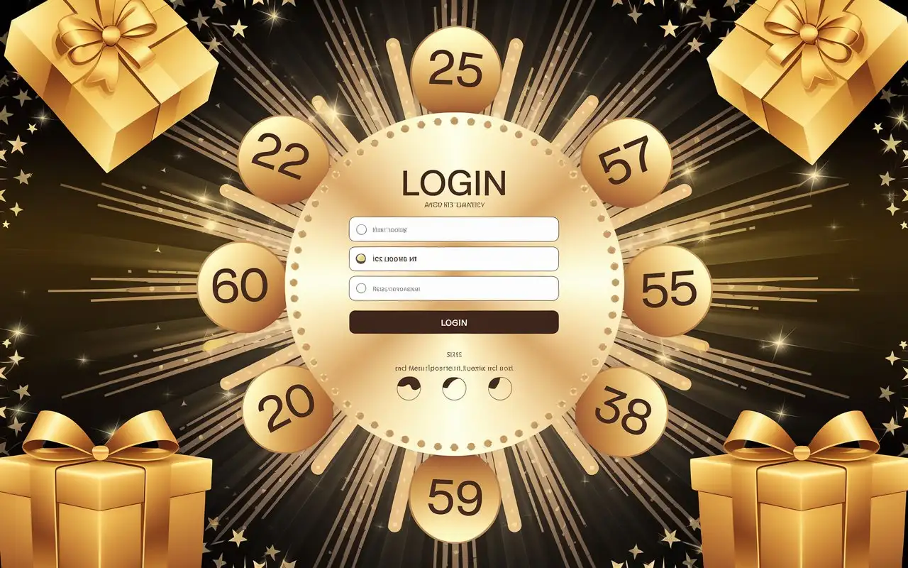 Golden-Tones-Lottery-Site-with-Login-Form-and-Generous-Gifts