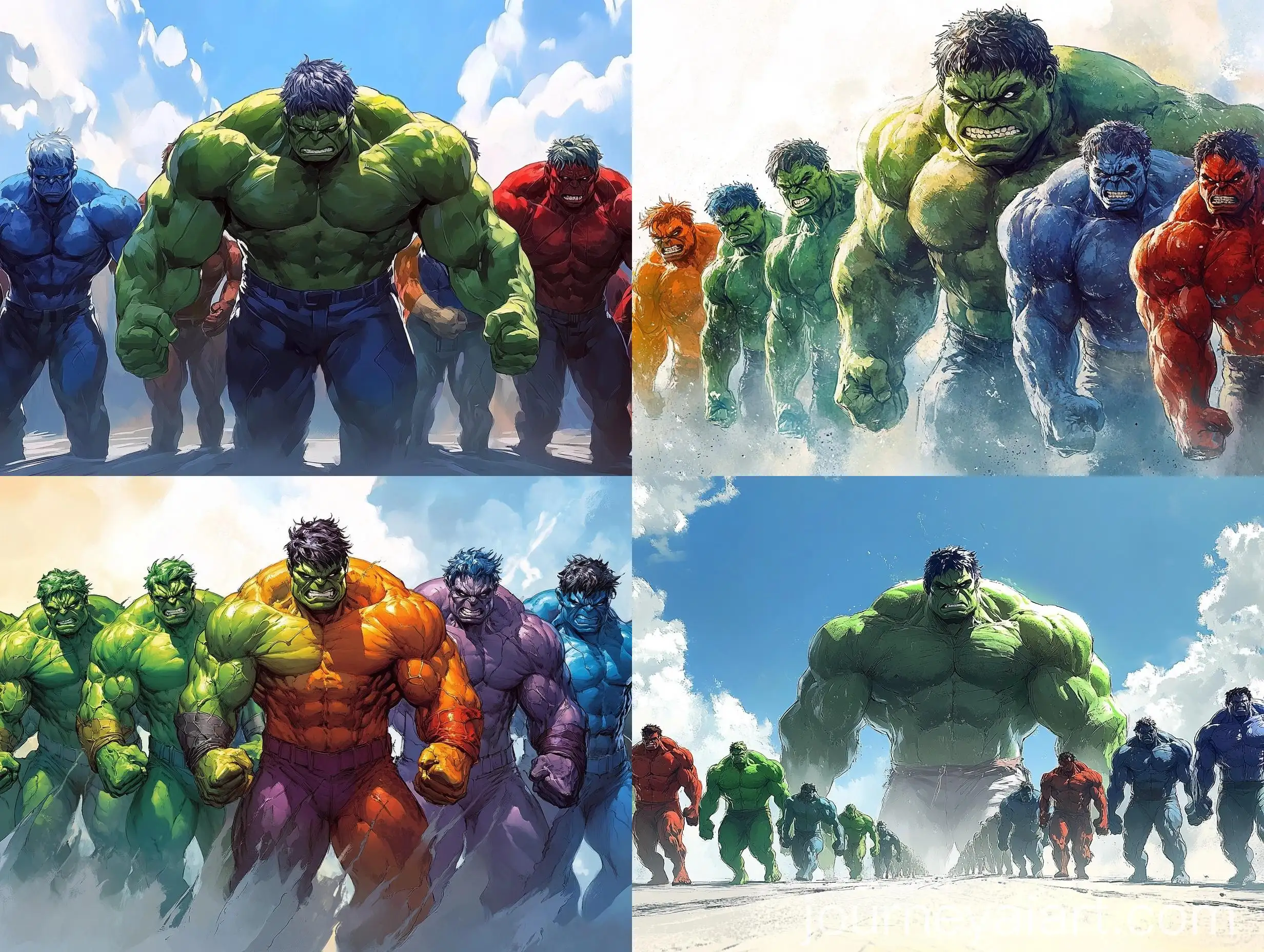 Colorful-Lineup-of-Hulk-Characters-with-Dominating-Headshot