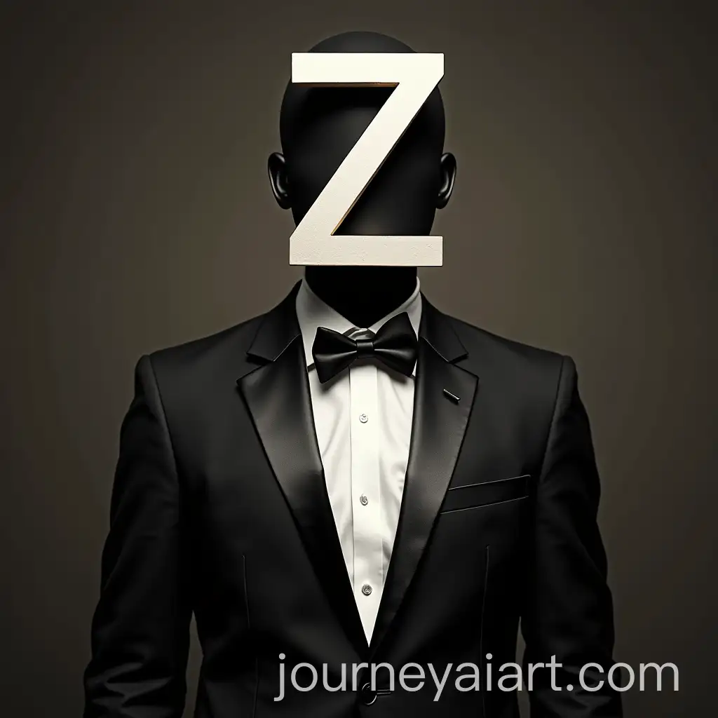 AI-Art-Prompt-ExpansionMysterious-Riddle-Man-in-Tuxedo-with-Giant-Letter-Z-for-Head