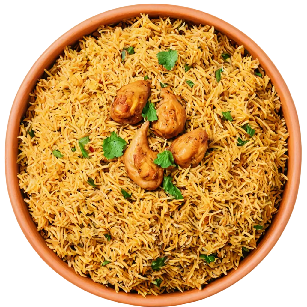 Chicken-Dum-Biryani-PNG-Image-HighQuality-Transparent-Format-for-Culinary-Presentations