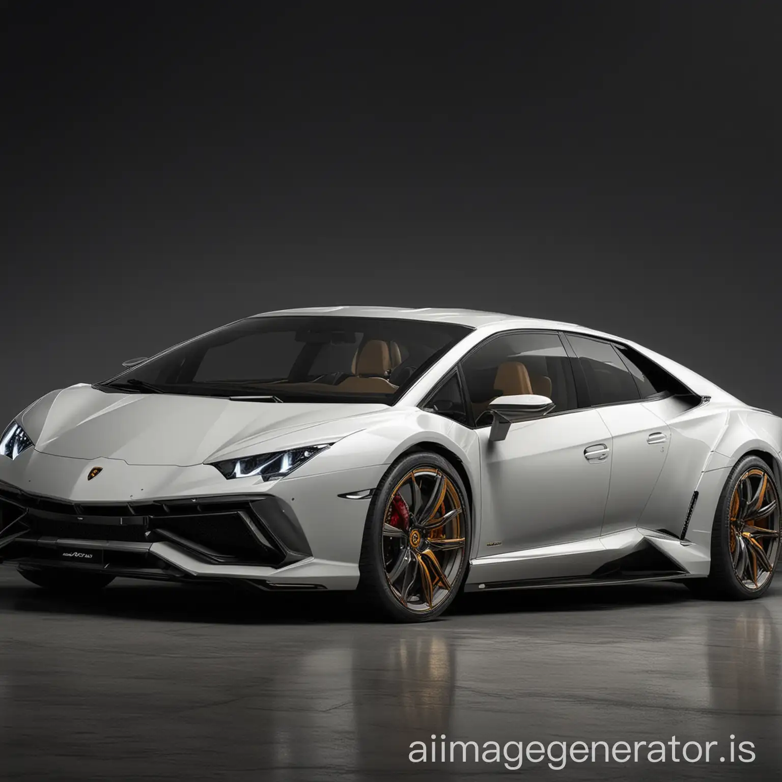 Imagine a new Lamborghini sedan with 5 seats