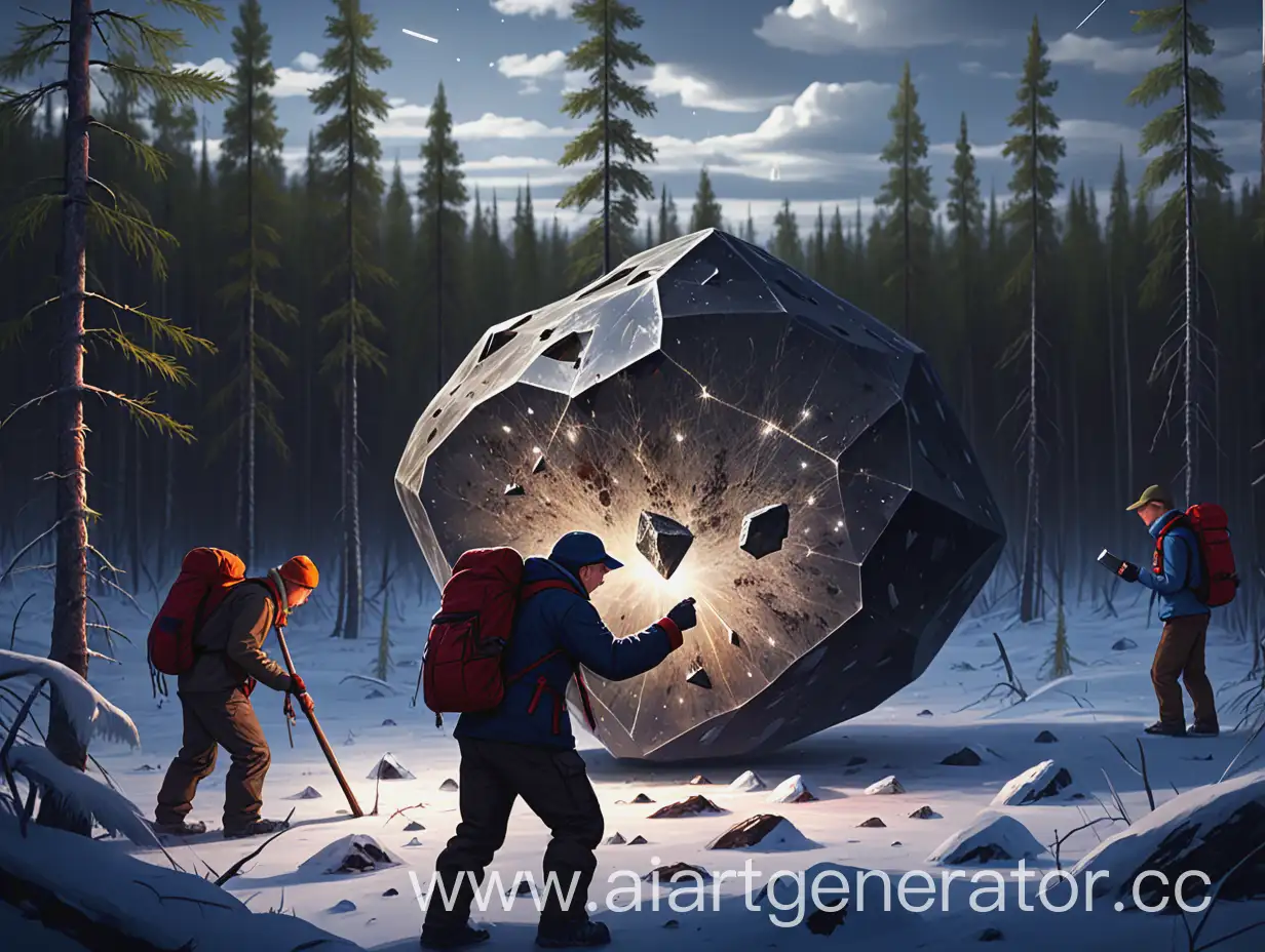 Adventurers-Searching-for-a-Mysterious-Meteorite-in-the-Taiga