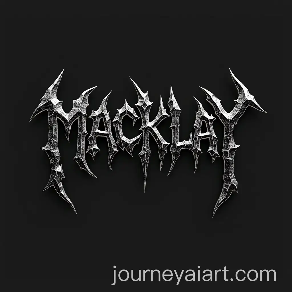 Logo-Design-for-Macklay-Dark-Metal-Band-with-Fluid-Jagged-Lines-and-Aggressive-Forms