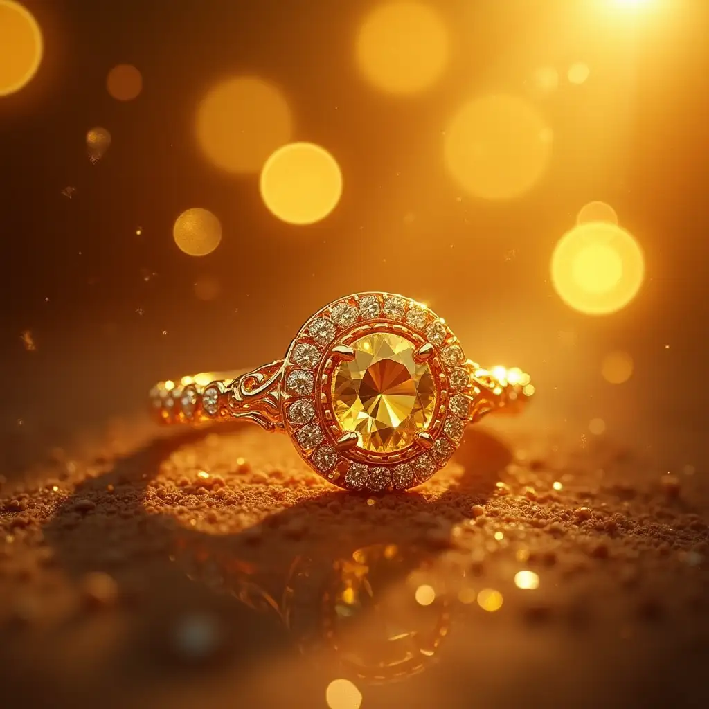 Gold jewelry that shines in sun