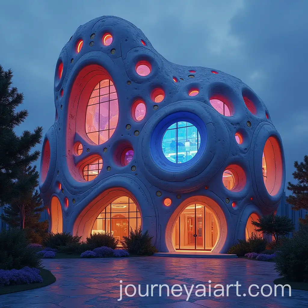 Futuristic-SciFi-Cladding-for-3D-Projection-Ride-Attraction-Building