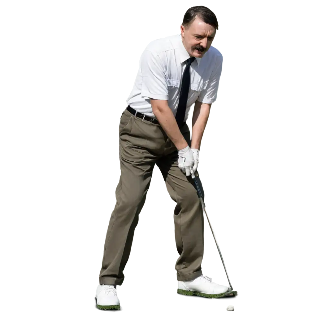 Hitler-Playing-Golf-PNG-Image-Surreal-Artistic-Interpretation