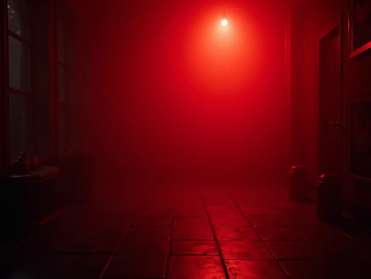 horror background scene for horror instrumental music named haunted dancefloor in red accent