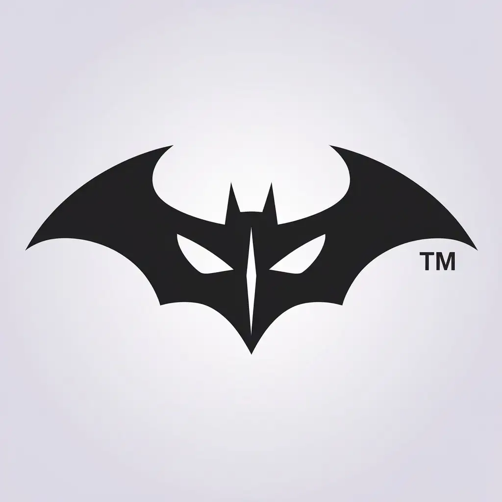 a vector logo design,with the text "™", main symbol:bat mask, simple, mysterious,Minimalistic,be used in Internet industry,clear background