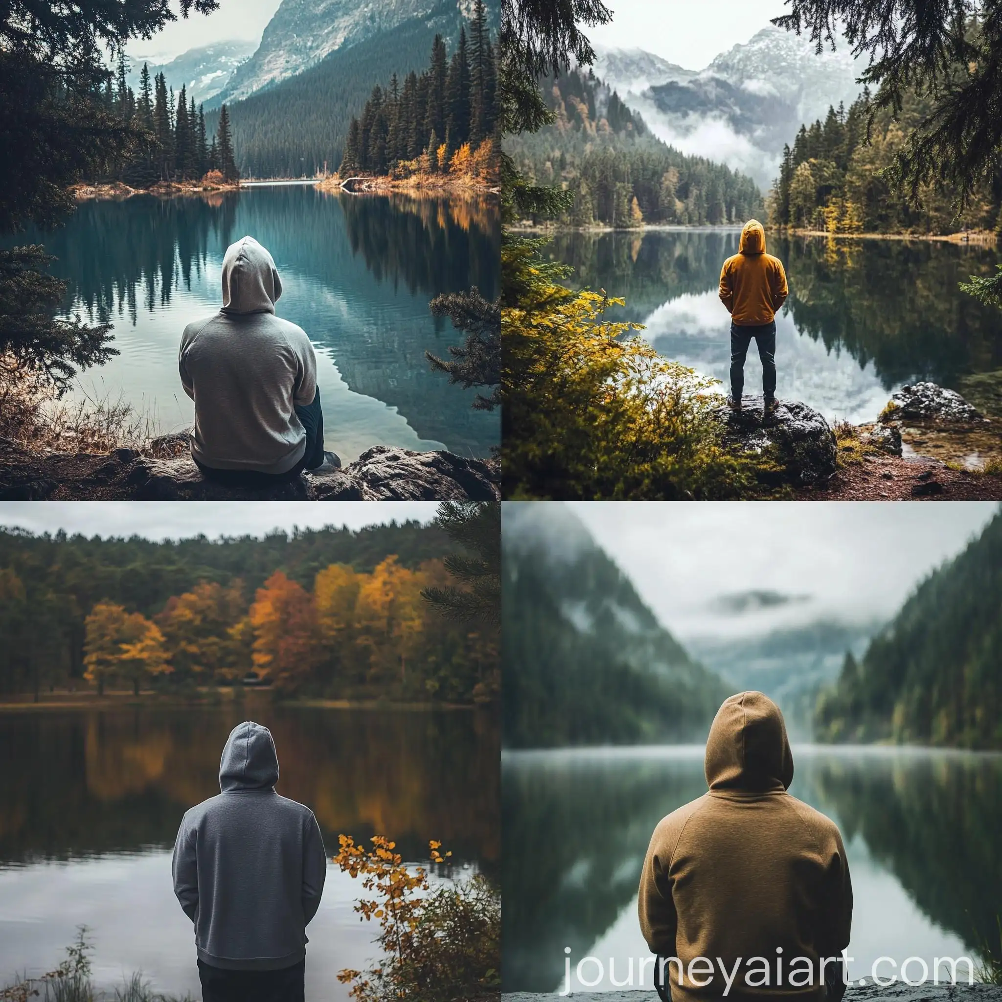 Man-in-Hoodie-by-Serene-Lake