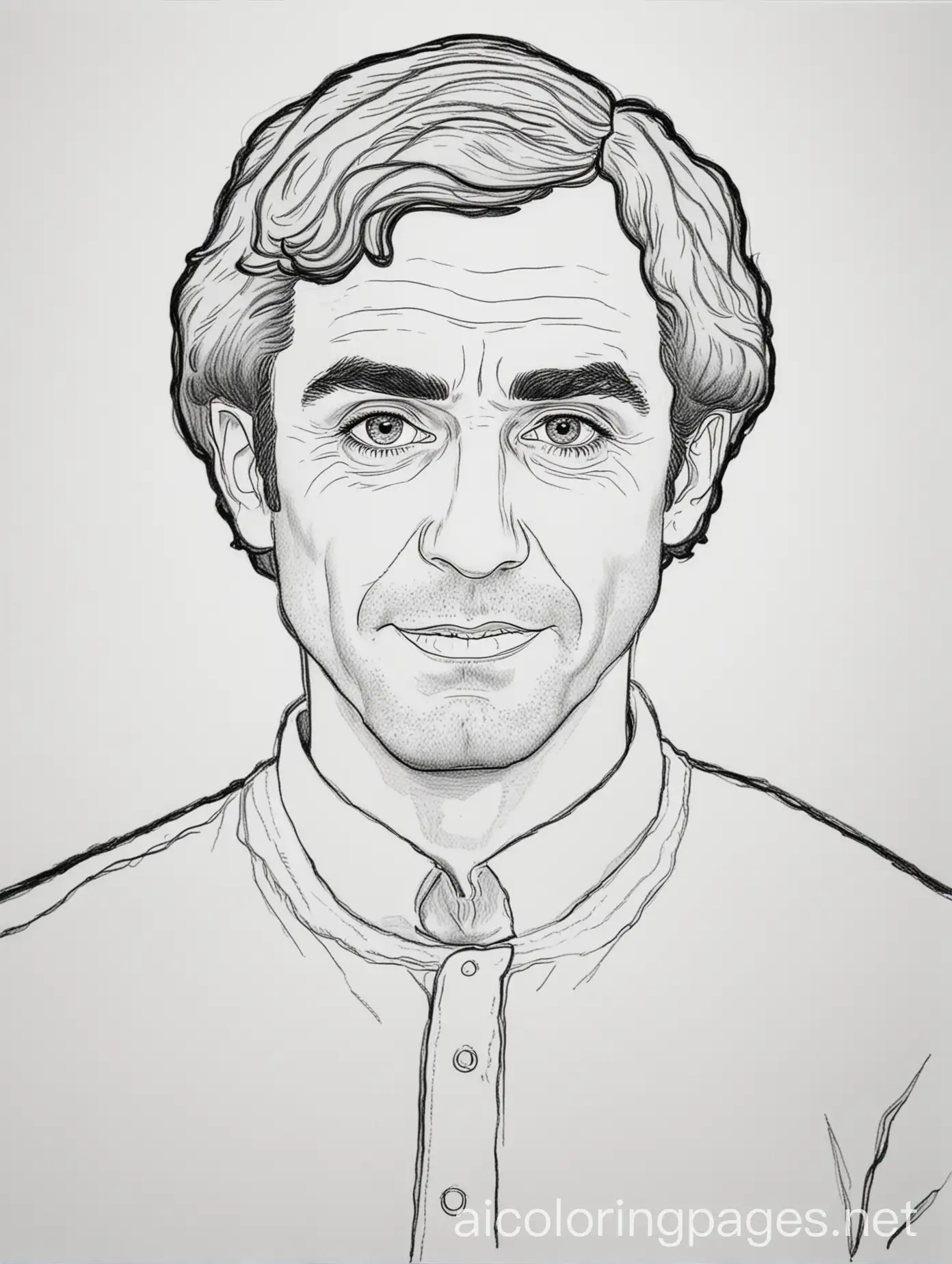 Coloring-Page-of-Ted-Bundy-Black-and-White-Line-Art-for-Kids