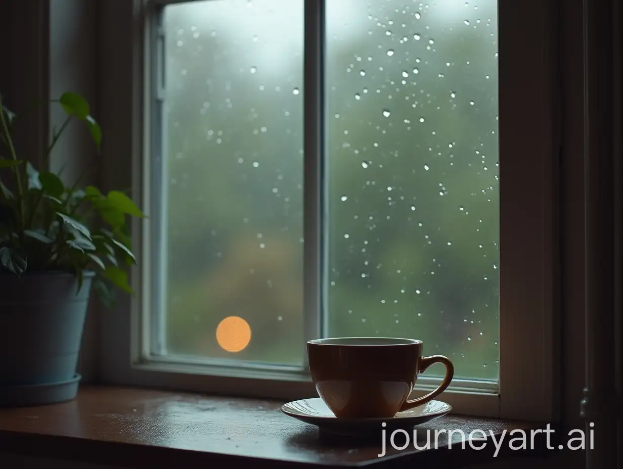 Cozy-Morning-Coffee-by-the-Window-on-a-Rainy-Day